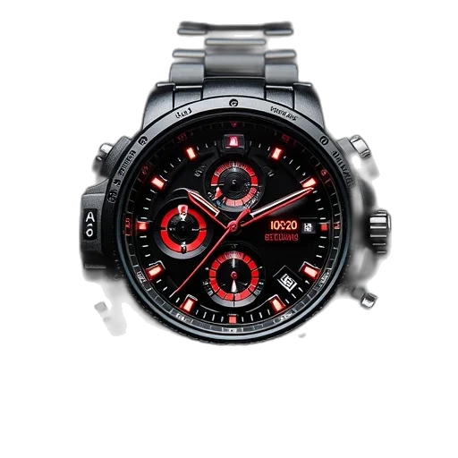 jewelry, men, sports, watches, waterproof, led, dual, time transparent PNG cut-out