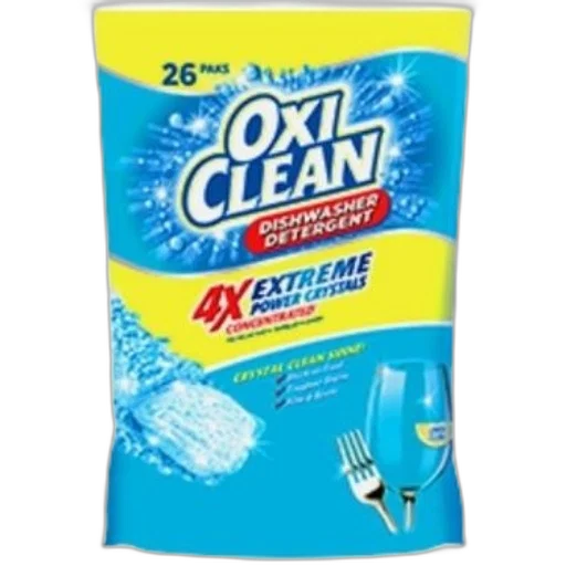food, oxi, clean, dishwasher, detergent, packs, extreme, power transparent PNG cut-out