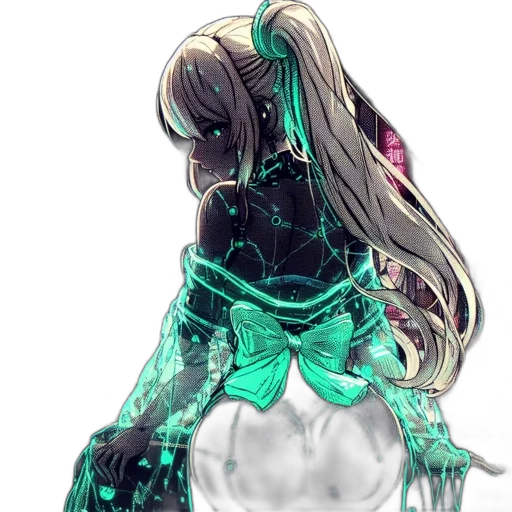 dress, mask, crown, creature, concept art, anime, pixel art, fantasy art transparent PNG cut-out