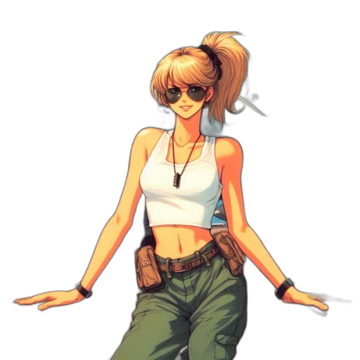staff, jacket, weapon, pixel art, concept art, anime, vaporwave, neon transparent PNG cut-out