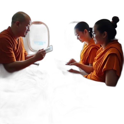 staff, underwater, fire, group, people, including, monks, women transparent PNG cut-out