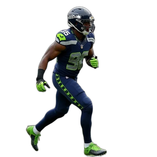seahawks, running, back, russell transparent PNG cut-out