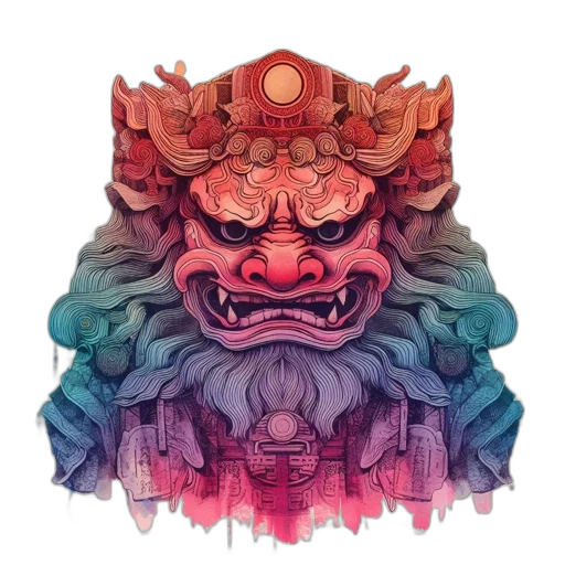 mask, face, crown, dragon, concept art, fantasy art, watercolor, pixel art transparent PNG cut-out