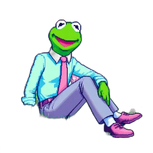 jacket, vaporwave, pixel art, concept art, cartoon, neon, pastel, green transparent PNG cut-out