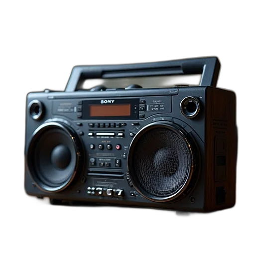 weapon, 3d render, sony, boombox transparent PNG cut-out