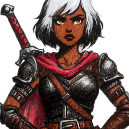 staff, sword, comic book art, fantasy art, concept art, pixel art, red, illustration transparent PNG cut-out
