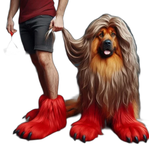 creature, animal, staff, hair, concept art, fantasy art, photorealistic, 3d render transparent PNG cut-out