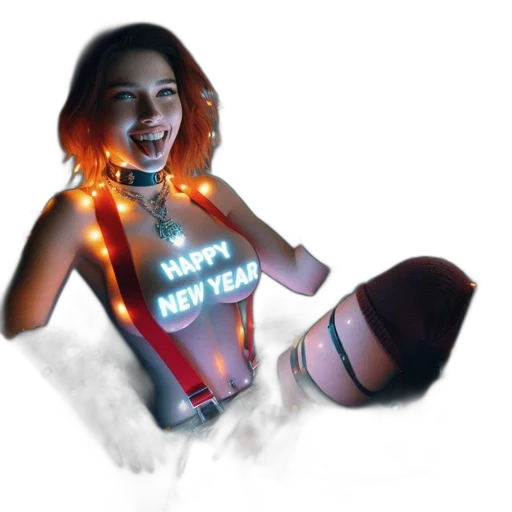 dress, bottle, concept art, cyberpunk, 3d render, pixel art, neon lights, fire transparent PNG cut-out
