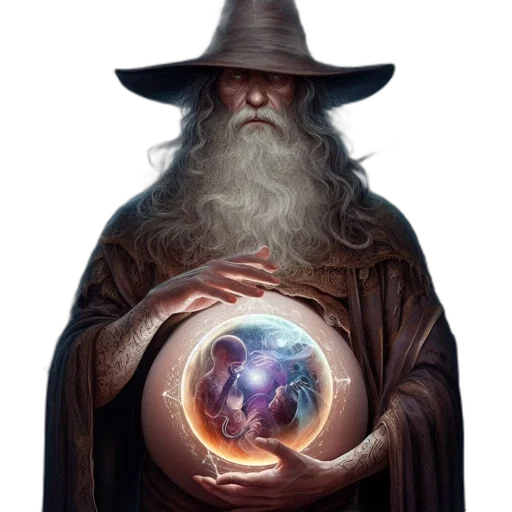 staff, hat, dragon, fantasy art, concept art, photorealistic, pixel art, old transparent PNG cut-out