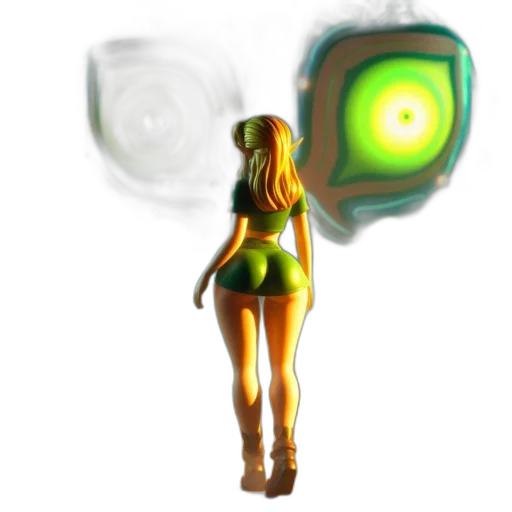 robot, dress, staff, weapon, concept art, 3d render, fantasy art, pixel art transparent PNG cut-out