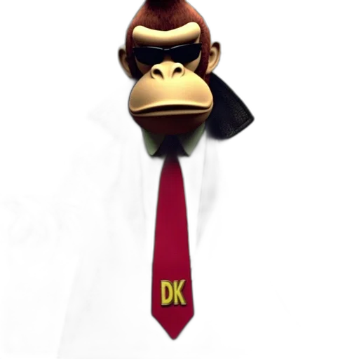 staff, mask, hat, 3d render, anthropomorphic, monkey, suit, leather transparent PNG cut-out