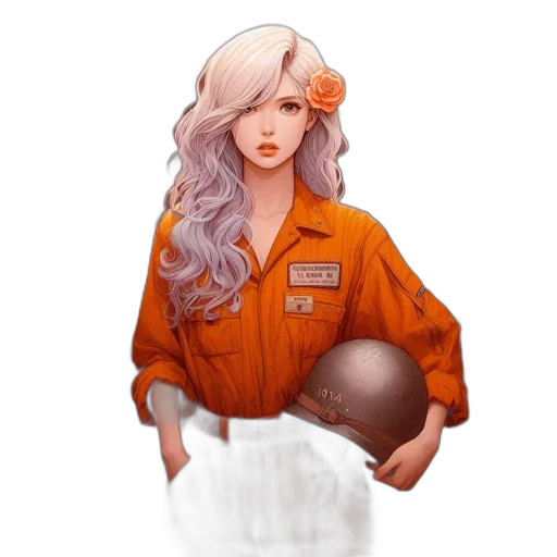 jacket, staff, hair, robot, concept art, fantasy art, pixel art, photorealistic transparent PNG cut-out