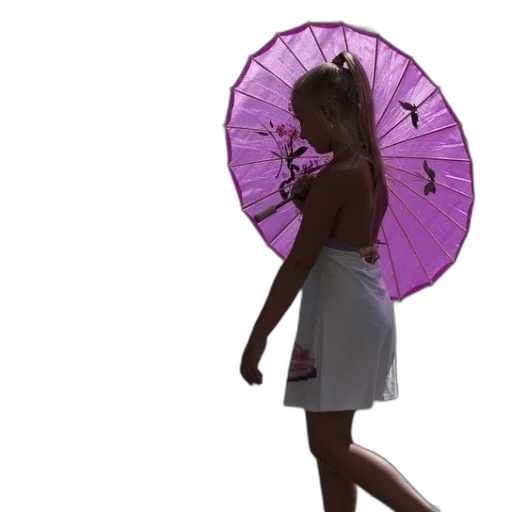 umbrella, dress, weapon, staff, vaporwave, concept art, 3d render, rain transparent PNG cut-out