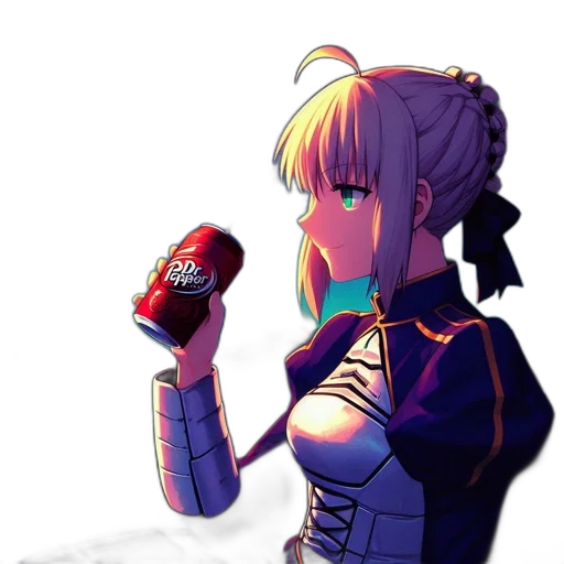 bottle, robot, food, weapon, anime, cyberpunk, pixel art, vaporwave transparent PNG cut-out