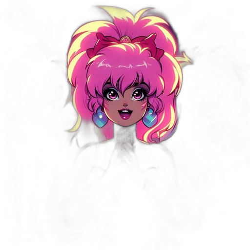 hair, concept art, anime, cartoon, fantasy art, neon, colorful, pastel transparent PNG cut-out