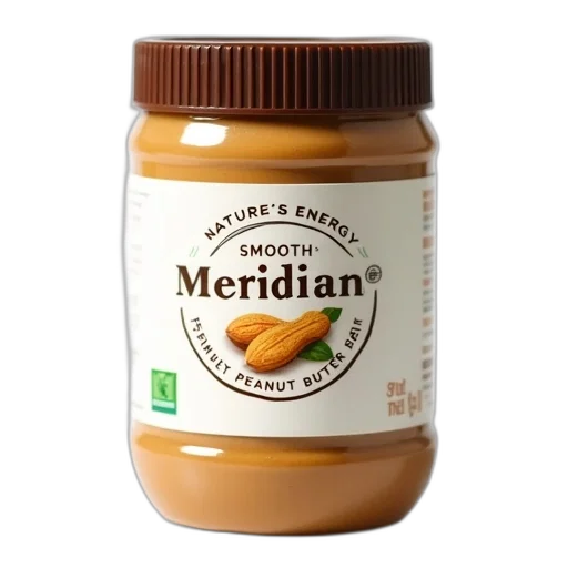 food, container, meridian, smooth, peanut, butter, label, featuring transparent PNG cut-out