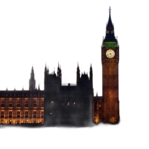 building, concept art, photorealistic, 3d render, fog, nighttime, view, palace transparent PNG cut-out