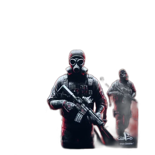 weapon, mask, concept art, pixel art, 3d render, comic book art, red, ps5 transparent PNG cut-out