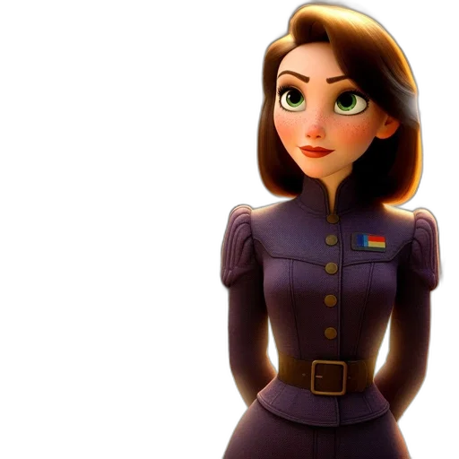 staff, dress, 3d render, cartoon, concept art, comic book art, futuristic, setting transparent PNG cut-out