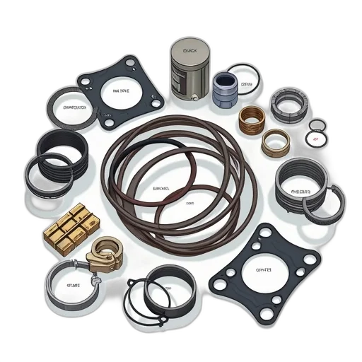 jewelry, earth tones, detailed, illustration, various, engine, components, including transparent PNG cut-out