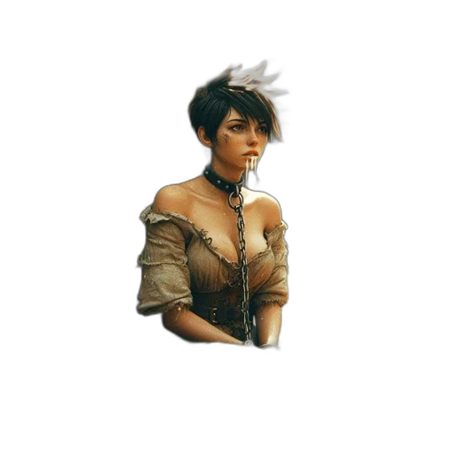 staff, crown, dress, jewelry, fantasy art, pixel art, concept art, photorealistic transparent PNG cut-out