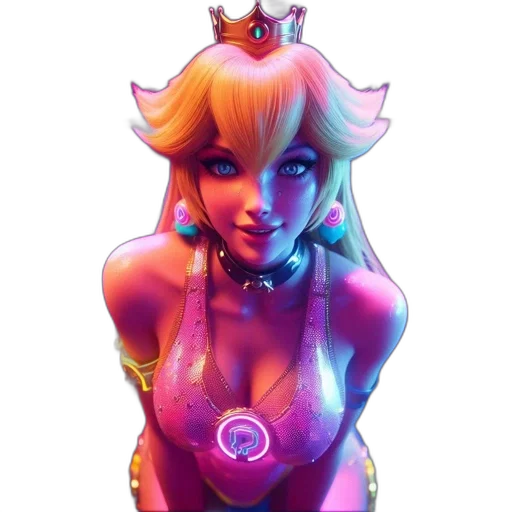 crown, dress, jewelry, robot, concept art, fantasy art, pixel art, 3d render transparent PNG cut-out