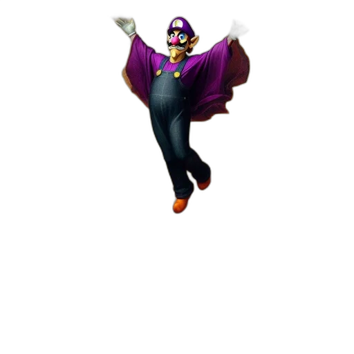 staff, mask, creature, animal, concept art, pixel art, 3d render, waluigi transparent PNG cut-out
