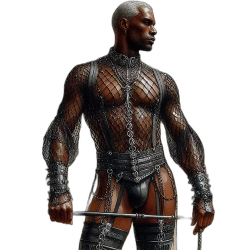 sword, concept art, 3d render, fantasy art, comic book art, muscular, man, wearing transparent PNG cut-out