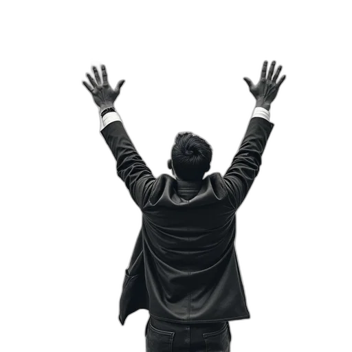 jacket, staff, 3d render, concept art transparent PNG cut-out