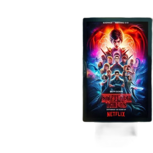 fire, outer space, digital, billboard, city, street, promotes, netflix transparent PNG cut-out