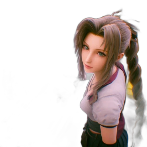 staff, hair, face, weapon, 3d render, photorealistic, concept art, anime transparent PNG cut-out