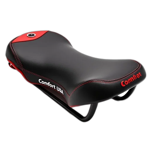 black, red, sports, bike, seat, brand, name, comfort transparent PNG cut-out