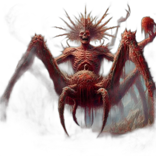 creature, animal, concept art, fantasy art, 3d render, comic book art, red, massive transparent PNG cut-out