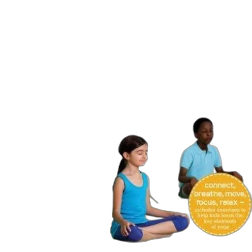 book, cover, titled, yoga, kids, three, children, poses transparent PNG cut-out