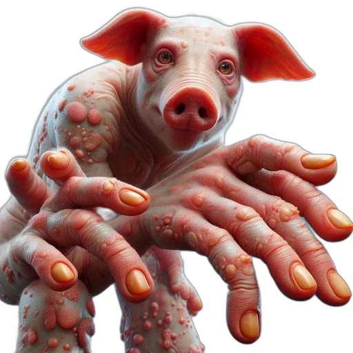 creature, animal, food, concept art, photorealistic, 3d render, digital, artwork transparent PNG cut-out
