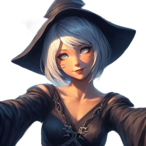 staff, face, hat, mask, fantasy art, concept art, pixel art, anime transparent PNG cut-out