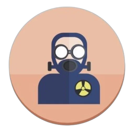 mask, icon, depicting, person, gas, radiation, symbol, their transparent PNG cut-out