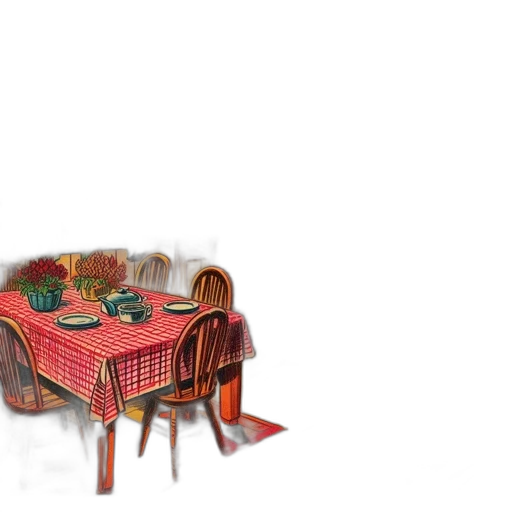 furniture, food, crown, jewelry, 3d render, photorealistic, concept art, red transparent PNG cut-out