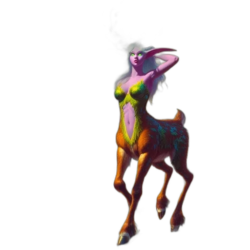 animal, creature, dragon, dress, concept art, fantasy art, 3d render, vaporwave transparent PNG cut-out