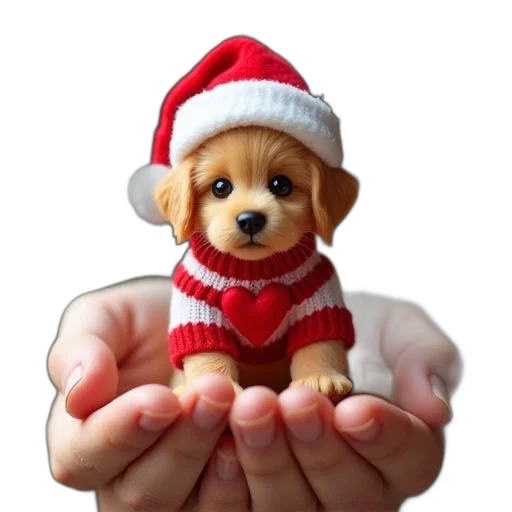animal, hat, staff, photorealistic, 3d render, small, figurine, golden transparent PNG cut-out