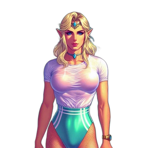 dress, creature, face, jewelry, fantasy art, pixel art, concept art, comic book art transparent PNG cut-out