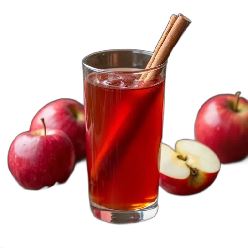 food, weapon, photorealistic, 3d render, red, glass, apple, cider transparent PNG cut-out
