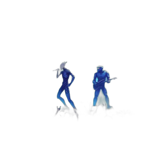 robot, concept art, 3d render, pixel art, comic book art, outer space, underwater, neon lights transparent PNG cut-out