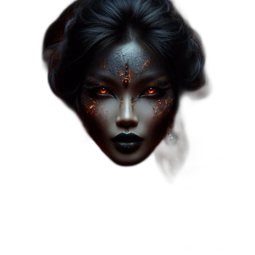 mask, face, crown, creature, fantasy art, concept art, photorealistic, cyberpunk transparent PNG cut-out