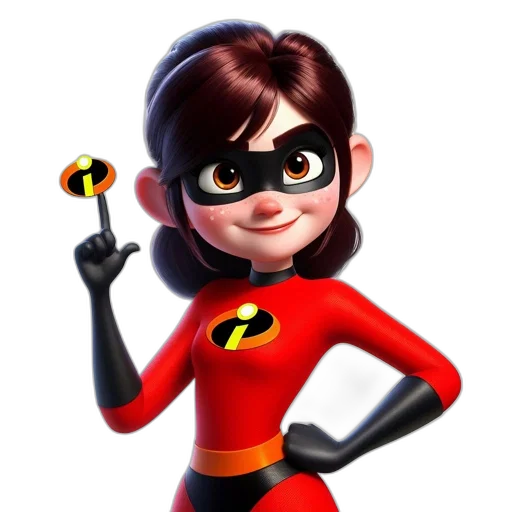 cartoon, comic book art, concept art, 3d render, animated, female, figure, wearing transparent PNG cut-out