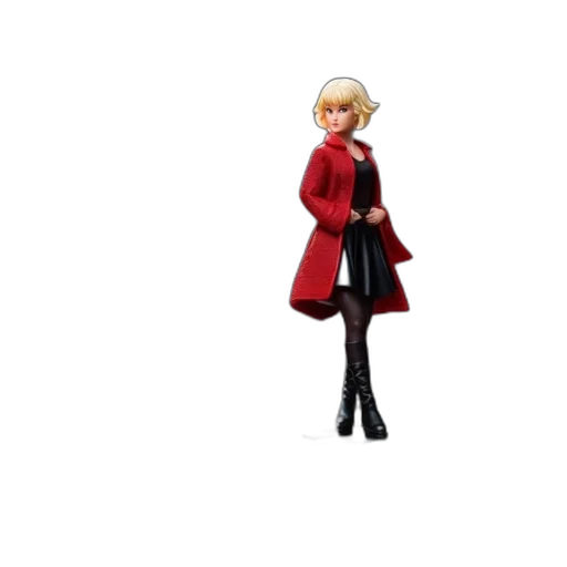 jacket, staff, 3d render, concept art, cartoon, pixel art, red, dark transparent PNG cut-out
