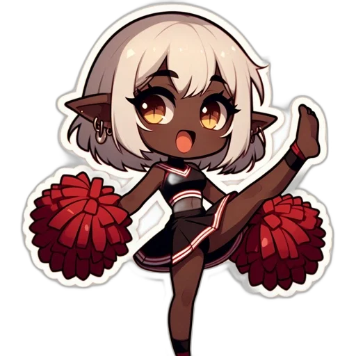 staff, creature, pixel art, anime, concept art, fantasy art, red, dark transparent PNG cut-out
