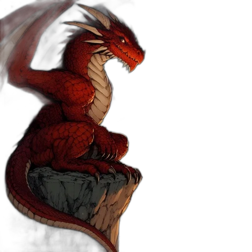dragon, creature, sword, fantasy art, concept art, 3d render, photorealistic, regal transparent PNG cut-out