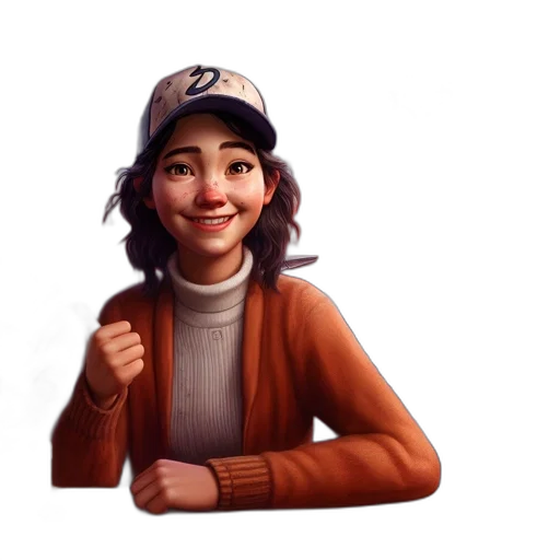 face, hat, staff, jacket, concept art, 3d render, photorealistic, cartoon transparent PNG cut-out