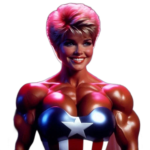 comic book art, photorealistic, concept art, cartoon, woman, short, blonde, hair transparent PNG cut-out